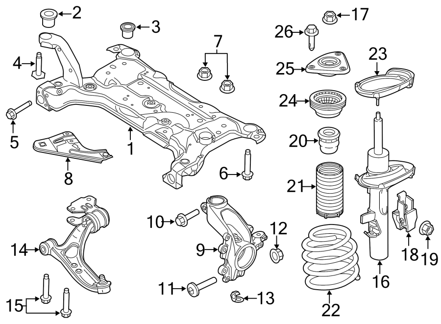 Ford F-150 Insulator. Suspension. Crossmember. Bushing - AV6Z5A103A ...