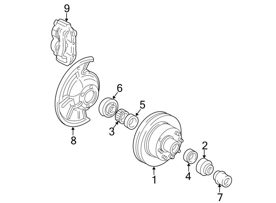 1998 Ford Rotor. Hub. AND. Disc. Brake. E150 Vans; 4 Wheel ABS. E150, w