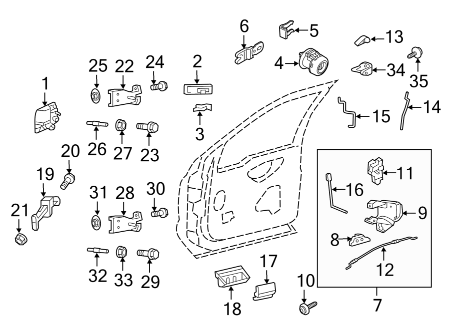 2015 Ford F-250 Super Duty Door Lock Operating Rod. CREW CAB. CREW CAB ...